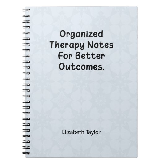 Organized Therapy Notes for Better Outcomes ノートブック (正面)
