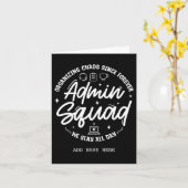 Organizing Chaos Funny Quote Admin Prof Day Squad カード (黄色い花)