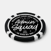 Organizing Chaos Funny Quote Admin Prof Day Squad ポーカーチップ (シングル)