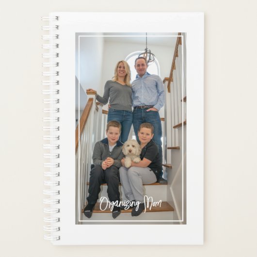 Organizing Mom Photo Personalized White プランナー手帳 (正面)