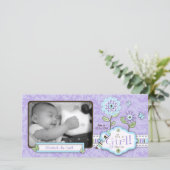Organza FlowersフォトカードLav 案内状 (スタンド正面)