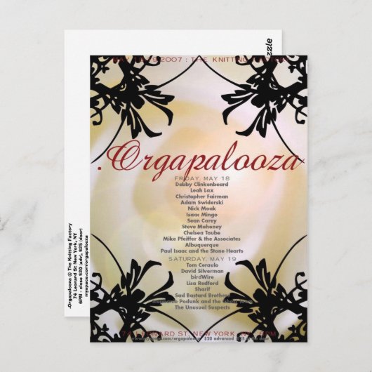 .Orgapalooza – はがき (正面/裏面)