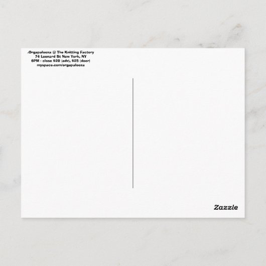 .Orgapalooza – はがき (裏面)