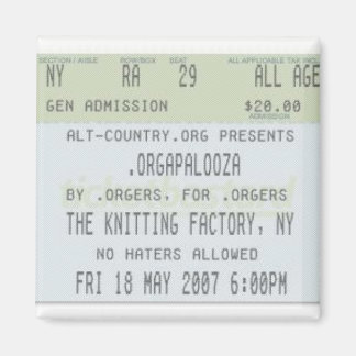 .Orgapalooza -チケット磁石 マグネット