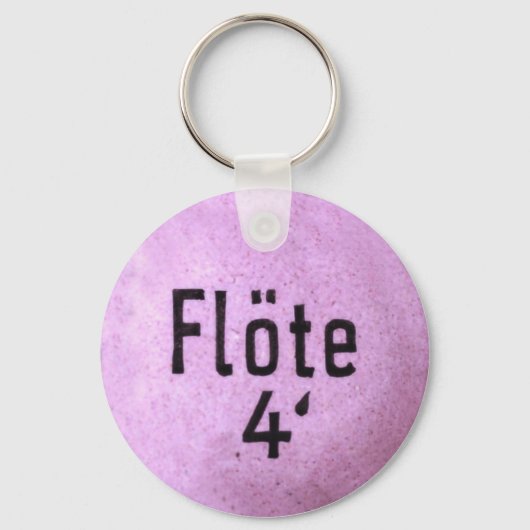 Orgelregister als Schlüssel Anhänger キーホルダー (正面)