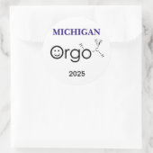 orgoスマイルステッカー ラウンドシール (バッグ)