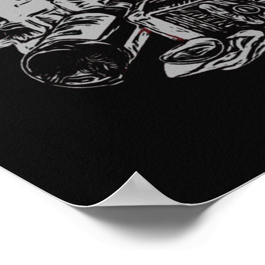 ORGO - Amp, Guitar & Booze Red ポスター (角)