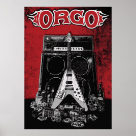 ORGO - Amp, Guitar & Booze Red ポスター