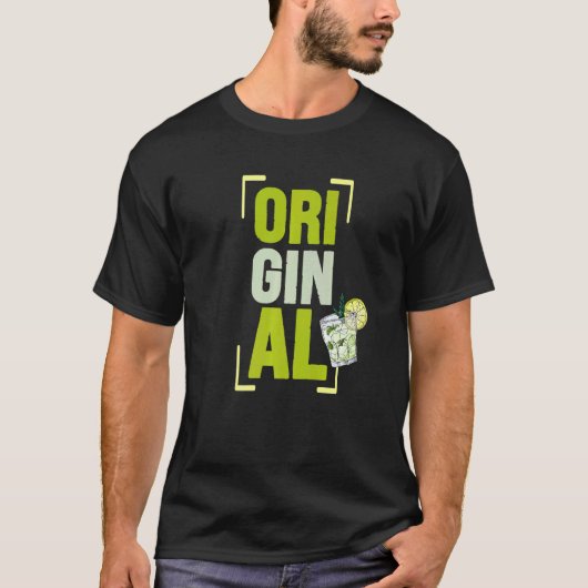 Ori Gin Al alcohol cocktails long drinks liquor bo Tシャツ (正面)