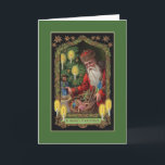 Orient 表現 Santa Greeting Card シーズンカード<br><div class="desc">美しユニークいハガキのサンタクロースの写ビクトリアン真は、クラシックサンタクロースの表違う現を提供している。サンタの特徴、コスチュームファンシー、くるみ割り人形は東洋の影響を示している。素晴らしい詳細と鮮やかな色は、アパレル、装飾アイテム、アクセサリー、ホリデーカード、招待状に関する素晴らしいクリスマスステートメントを作る。</div>