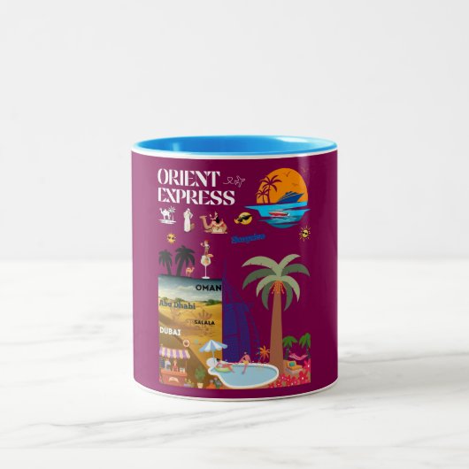 Orient Express Klassische, weiße Tasse, 325 ml ツートーンマグカップ (中央)