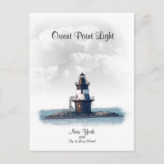ORIENT POINT LIGHT - New York ポストカード (正面)