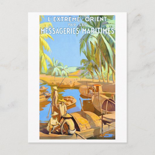 Orient Vintage Travelポスター復元 ポストカード (正面)
