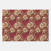 Oriental Art Deco Florals | Chinese New Year ラッピングペーパーシート (正面)