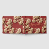 Oriental Art Deco Florals | Custom Foil Wedding ゲストブック (全面)
