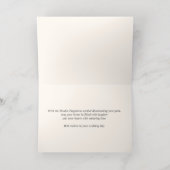 Oriental Art Deco Florals | Double Happiness 箔グリーティングカード (内側レイダウン)