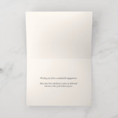 Oriental Art Deco Florals | Double Happiness 箔グリーティングカード (内側レイダウン)