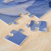 Oriental Blue Cat Christmas Boat Holiday ジグソーパズル (側面)