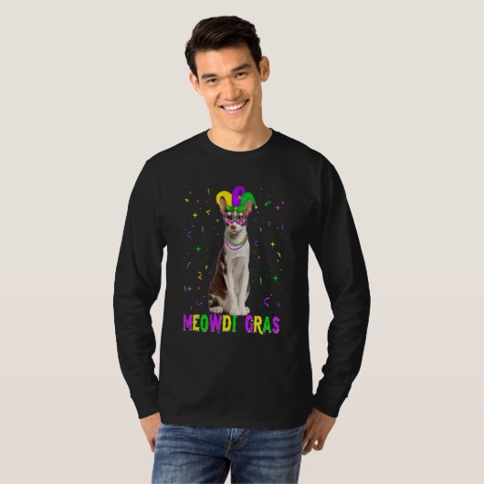 Oriental Cat  Meowdi Gras Mardi Gras Carnivals Tシャツ (正面フル)