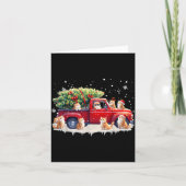Oriental Cat Red Truck Christmas Tree Santa Ugly X カード (正面)