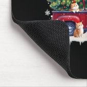 Oriental Cat Red Truck Christmas Tree Santa Ugly X マウスパッド (コーナー)