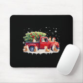 Oriental Cat Red Truck Christmas Tree Santa Ugly X マウスパッド (マウス)