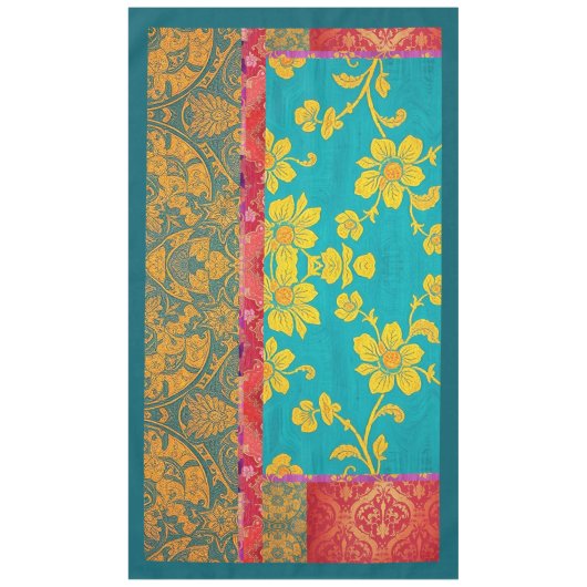 ORIENTAL Colorful Green Red - Tablecloth テーブルクロス (正面)