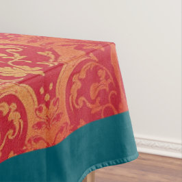 ORIENTAL Colorful Green Red - Tablecloth テーブルクロス
