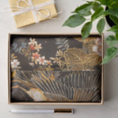 Oriental Crane and Floral Elegance 薄葉紙 (ギフト)