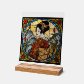 Oriental Geisha Acrylic Stained Glass Wall Art  アクリルサイン (傾斜)