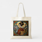 Oriental Geisha Stained Glass   トートバッグ (裏面)