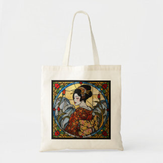 Oriental Geisha Stained Glass   トートバッグ