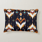 Oriental ikat pattern ethnic seamless pattern trad アクセントクッション (裏面)