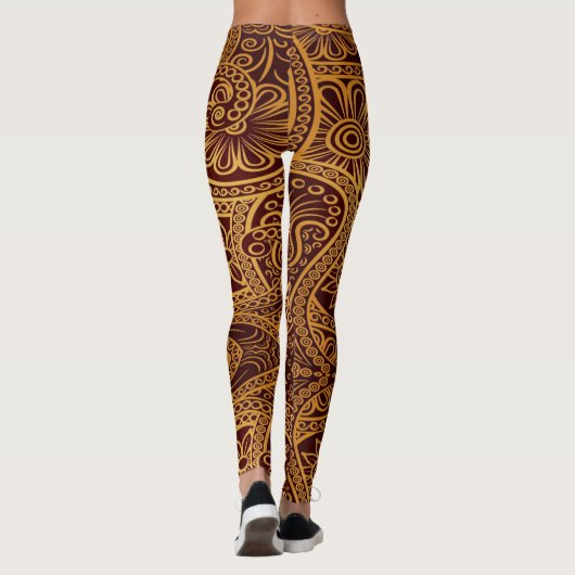 Oriental Ornament - Power Yoga Leggings レギンス (裏面)