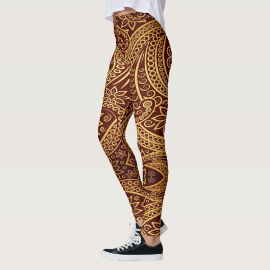 Oriental Ornament - Power Yoga Leggings レギンス (左)