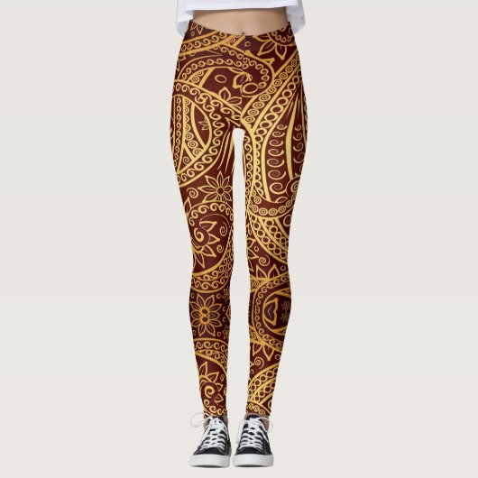 Oriental Ornament - Power Yoga Leggings レギンス (正面)