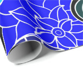 Oriental Pattern in Blue Shades Wrapping Paper ラッピングペーパー (ロールコーナー)