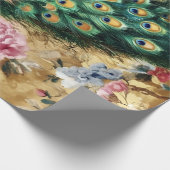 Oriental Peacock Decorative Gift Wrap Paper ラッピングペーパー (角)