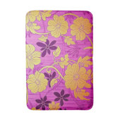 ORIENTAL Pink Golden Pattern - Bath Mat Rug バスマット (正面縦)