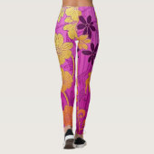 ORIENTAL Pink Golden Pattern - Leggings  レギンス (裏面)