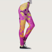 ORIENTAL Pink Golden Pattern - Leggings  レギンス (右)