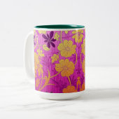 ORIENTAL Pink Golden Pattern - Mug, Cup ツートーンマグカップ (正面左)