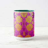 ORIENTAL Pink Golden Pattern - Mug, Cup ツートーンマグカップ (中央)
