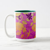 ORIENTAL Pink Golden Pattern - Mug, Cup ツートーンマグカップ (左)