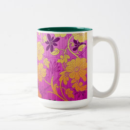 ORIENTAL Pink Golden Pattern - Mug, Cup ツートーンマグカップ