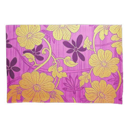 ORIENTAL Pink Golden Pattern - Pillowcase 枕カバー