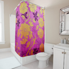 Oriental Pink Golden Pattern - Shower Curtain シャワーカーテン
