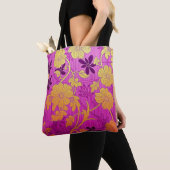ORIENTAL Pink Golden Pattern - Tote Bag トートバッグ (クローズアップ)