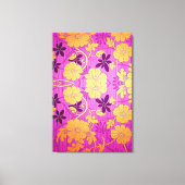 ORIENTAL Pink Golden Pattern - Wrapped Canvas キャンバスプリント (正面)