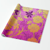ORIENTAL Pink Golden Pattern - Wrapping Paper ラッピングペーパー (アンロールド)